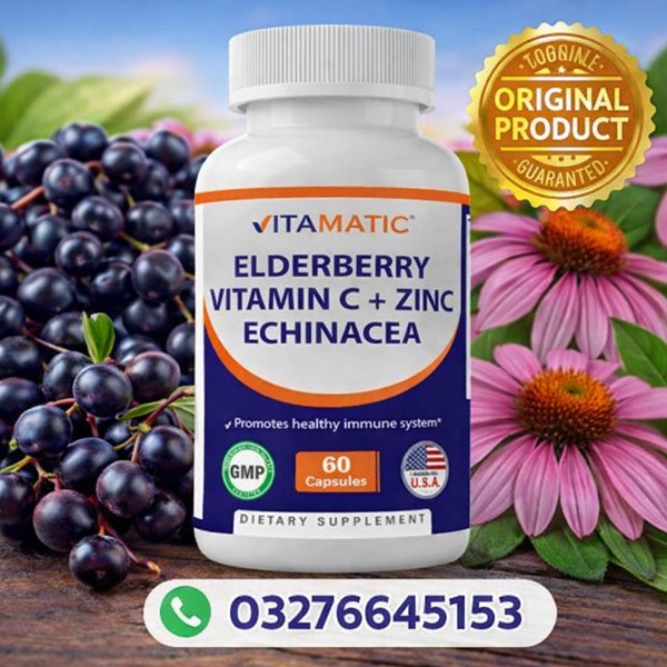  Vitamatic Elderberry Zinc Vitamin C + Zinc Echinacea Price in Pakistan