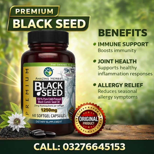  Amazing Herbs Premium Black Seed Oil Capsule Price in Pakistan