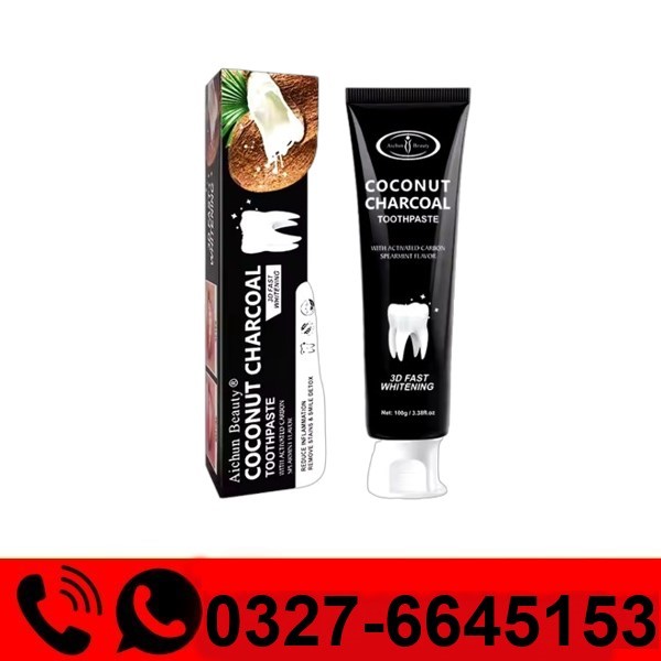  Aichun Beauty Coconut & Charcoal Organic Teeth Whitening Toothpaste