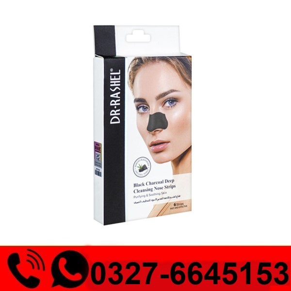  Dr.rashel Black Charcoal Deep Cleansing 6 Pieces Nose Strips