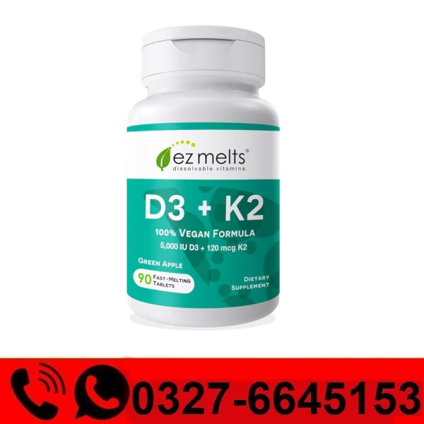 EZ Melts Dissolvable Vitamin D3 K2 5000 IU Tablets Price in Pakistan