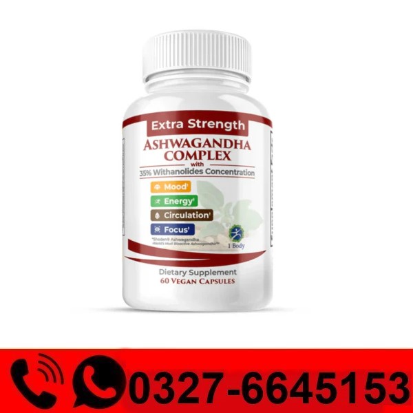 1 Body Ashwagandha Complex Capsules Price in Pakistan