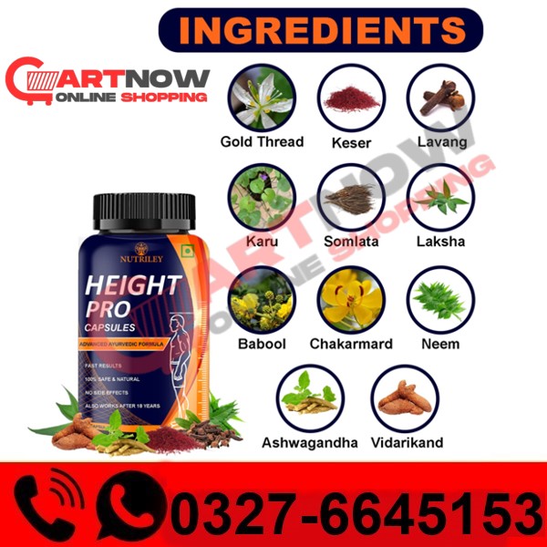  Nutriley Height Growth Pro Capsule Price in Pakistan